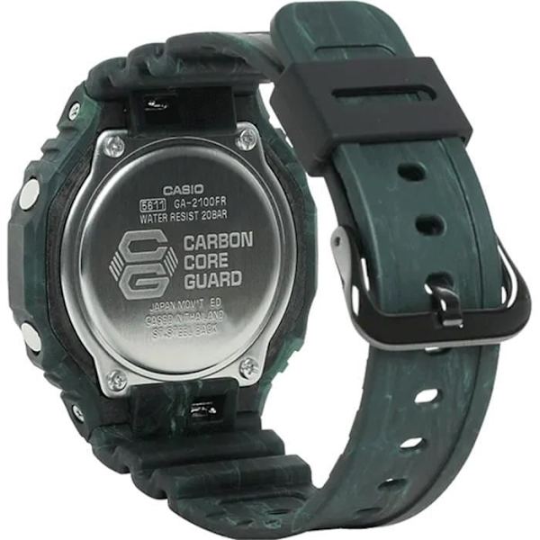 Ur - Casio - GA-2100FR-3AER - Kvarts - Analog - Grøn plastikstrop Grøn
