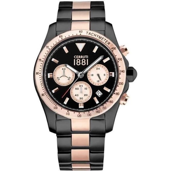Klocka - Cerruti 1881 - CRA083D221G - Quartz - Dubbel display - Svart