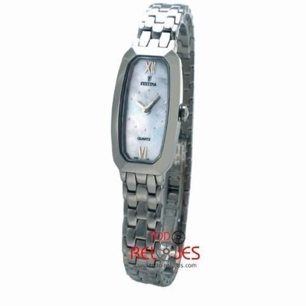 Ur - FESTINA - F16108-2 - Kvarts - Analog - Hvidt stål