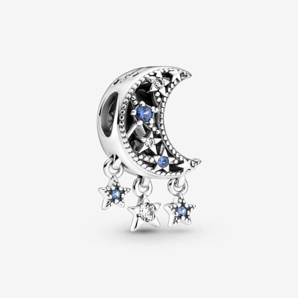 Charm - Charm Stjärna & Månslug - Silver - Blå - Kvinna - Vuxen Blå