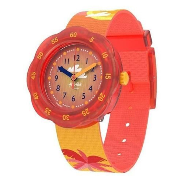 Klocka - Flik Flak - FPSP040 - Quartz - Analog - Child Boy - Orange Orange