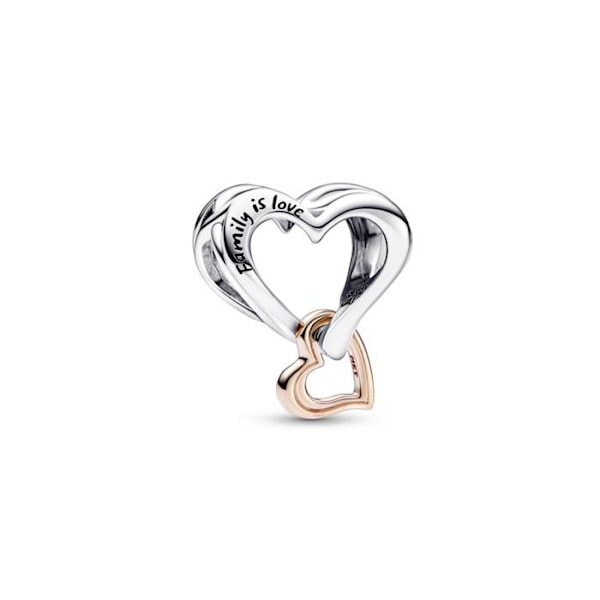 Charm Hjerte Uendelig Ajouré Bicolore Silver, Rose guld