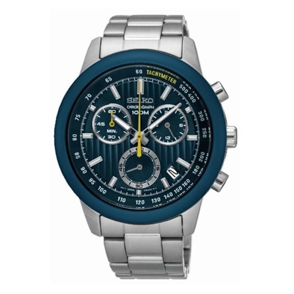 Klocka - Seiko - SSB207P1 - Kronograf - Kvarts - Blå - Stål
