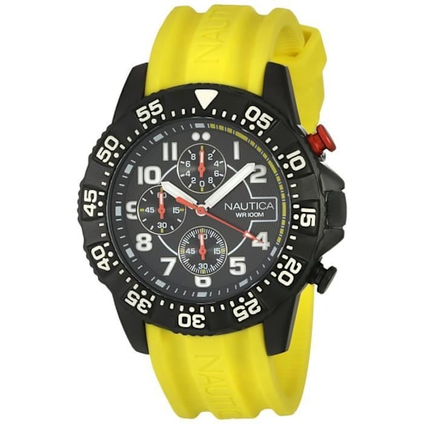 Ur - Nautica - Nai17515g - Kvarts - Analog - Vandmodstandsdygtighed 10 Atm Svart gul