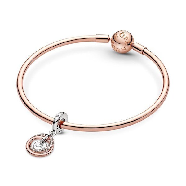 Charm vedhæng - PANDORA - Circles My Family Forever - Sølv - Forgyldt - Flerfarvet Flerfärgad