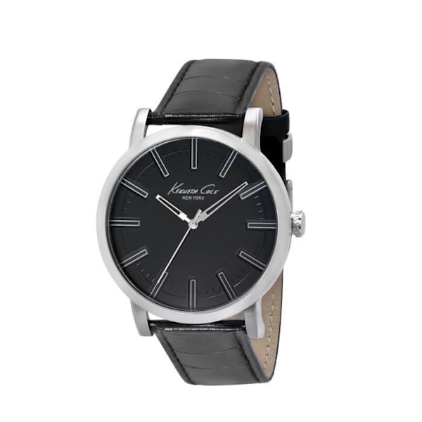 Ur - Kenneth Cole - KC1997 - Kvarts - Analog - Sort Læder