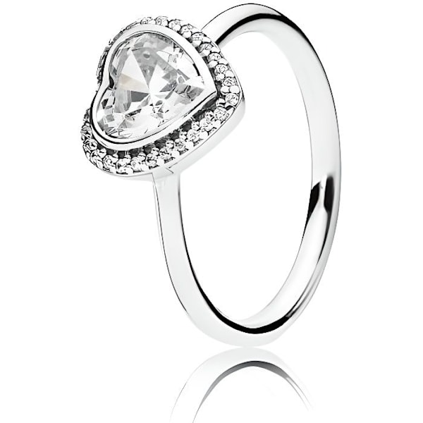 PANDORA Heart Ring Ring 19929CZ-56 Dam Silver