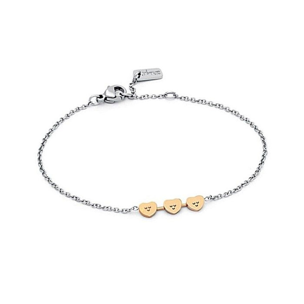 Armbånd - Mr. Wonderful - WJ30205 - Rustfrit stål - Sølvfarvet - 18,5 cm - Justerbart Silver