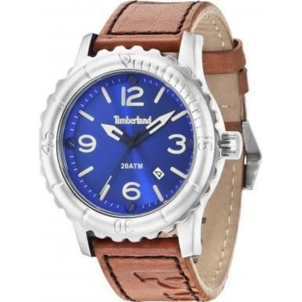 Kello - Timberland - TBL14324JS-03 - Kvartsi - Analoginen - Sininen Nahka Blå