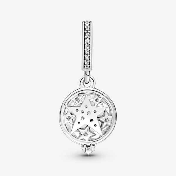 Charm Pendant - Uspecificeret - Dobbelt Lupe og Stjerne - Metal - Unisex - Voksen