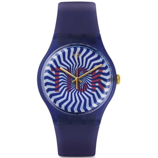 SWATCH TI-OCK HERR 41MM SILIKONREM LILA QUARTZ WATCH SUON119