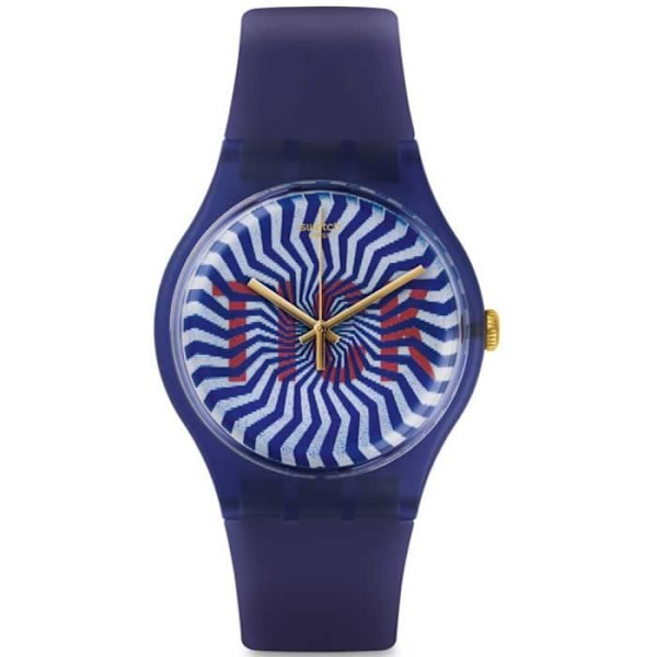 SWATCH TI-OCK HERRE 41MM SILIKONE REM LILLA QUARTZ WATCH SUON119