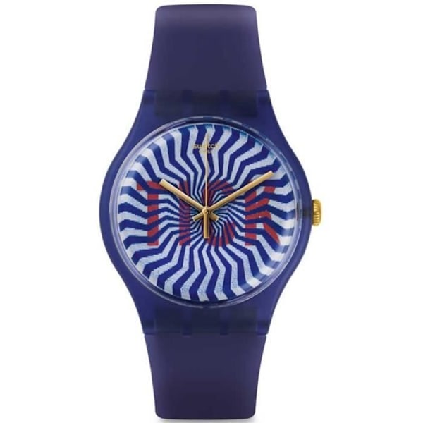 SWATCH TI-OCK MIESTEN 41 MM SILIKONIKELLO PURPURIN KVARTSIKELLO SUON119