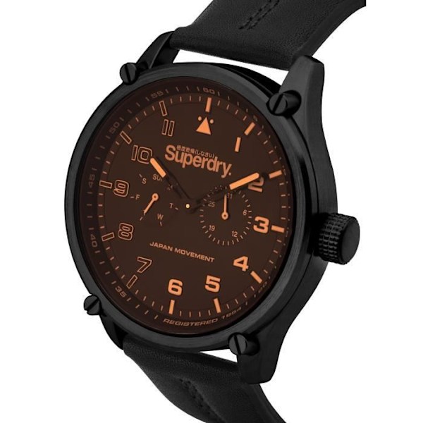 Herreur - Superdry - SYG208OB - Kvarts - Analog - Læder