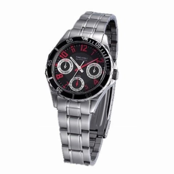 Ur - Time Force - TF3226B01M - Kvarts - Analog - Rustfrit stål Svart
