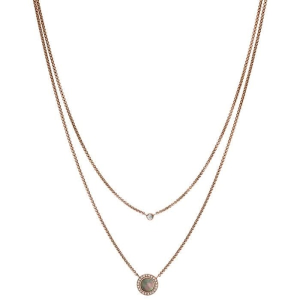Collier - Fossil - JF02953791 - Rustfrit stål - Krystal - Rosa Rosa