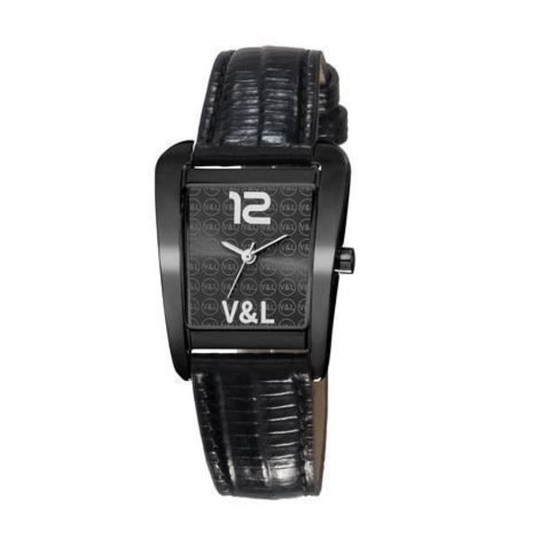 Dameur til kvinder - V & L - TATTOO VL063201 - Kvarts - Analog - Sølv Læder Pengar