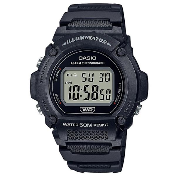 Ur - Casio - W-219H-1AVEF - Quartz - Digital - Sort plastikrem Svart