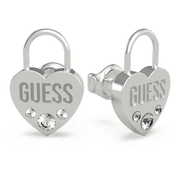 Øreringe - GUESS - Lock Me Up UBE20054 - Rustfrit stål - Swarovski krystaller - Sølv