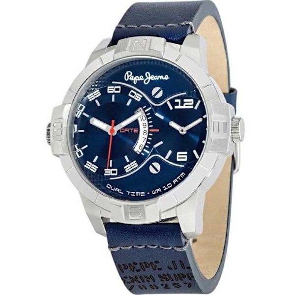 Klocka - PEPE JEANS - R2351107004 - Kvarts - Analog - Blått Läder
