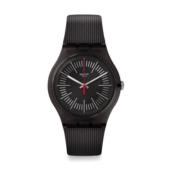 Swatch Ur - SUOB178 - Vandtæt 3 Atm - Kvarts - Mineralglas - Læder - Klassisk