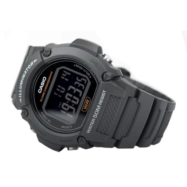 Ur - Casio - W-219H-8BVEF - Quartz - Digital - Sort plast grå