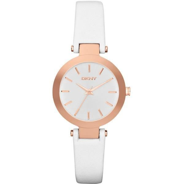 Damklocka - DKNY - SASHA NY8784 - Kvarts - Analog - Vit läder Vit