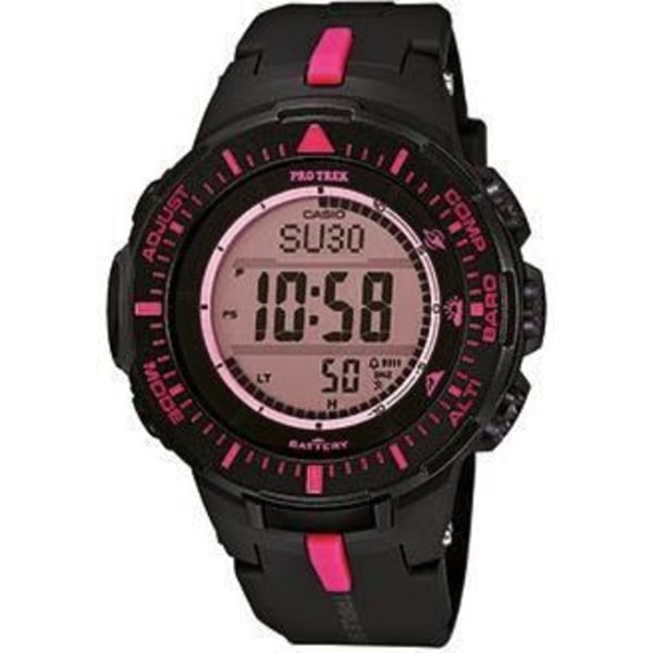 Klocka - Casio - PRG-300-1A4ER - Kvarts - Digital - Vattentät 10 Atm Svart röd