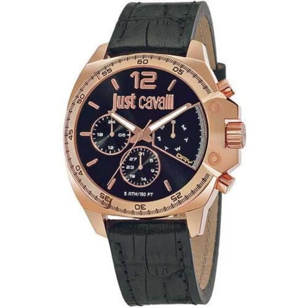Ur - Just Cavalli - R7251213001 - Damer - Læder - Sort Svart