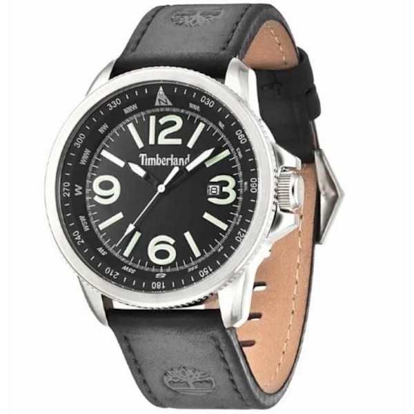 Klocka - Timberland - 14247JS-02 - Grönt läder - Dater - Vattentålighet 100m Svart