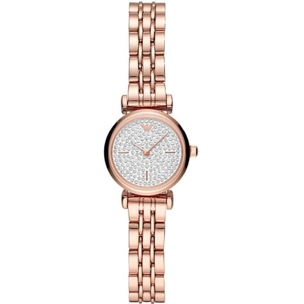 Dameur - EMPORIO ARMANI - AR11266 - Rustfrit stål - Rose Gold - Hvid skive Roséguld, vit