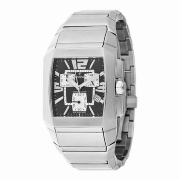 Ur - FESTINA - F16129-5 - Kvarts - Analog - Sort Stål