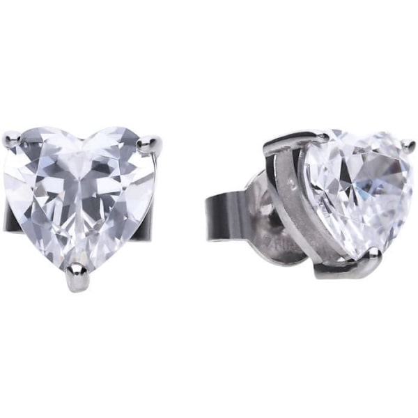 Øreringe - DIAMONFIRE - Karat - Sølv 925 - Zirkoniumoxid - 2 hjerte zirkoner