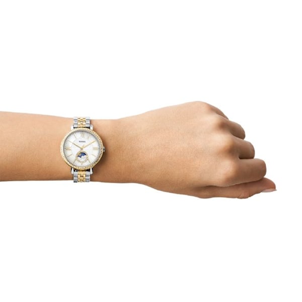 Kvinna klocka - FOSSIL - Jacqueline - Stål - Analog - Chic Vit, Gul