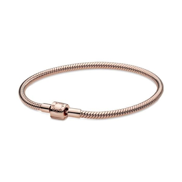 Pandora Moments 925 Sterling Zilveren Rosegoudkleurige Snake Chain Armband 588781C00-18 (längd: 18,00 cm) Rosa