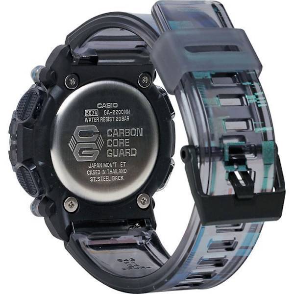 CASIO Watch - Herr - GA-2200NN-1AER - Vattentät 20 Atm - Flerfärgad plastrem Flerfärgad