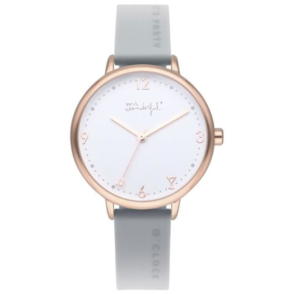 Ur - MR WONDERFUL - WR40400 - Kvarts - Analog - Klassisk Grå, rosa, vit