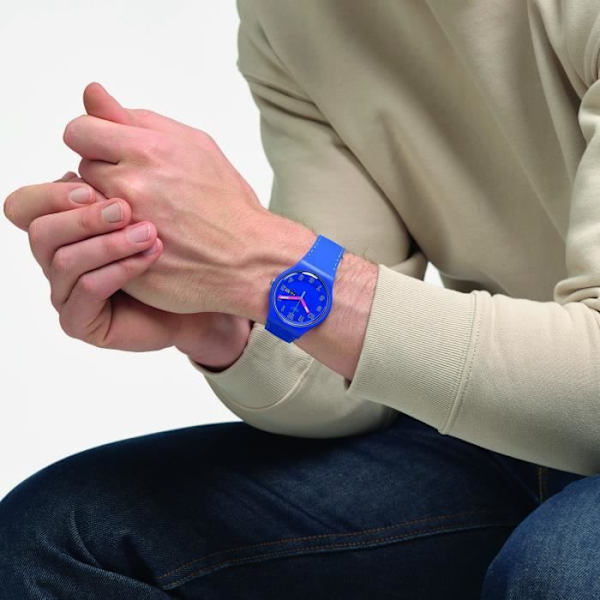 Klocka - SWATCH - COBALT DISCO - Silikon - Analog - Herr - Trendig Blå