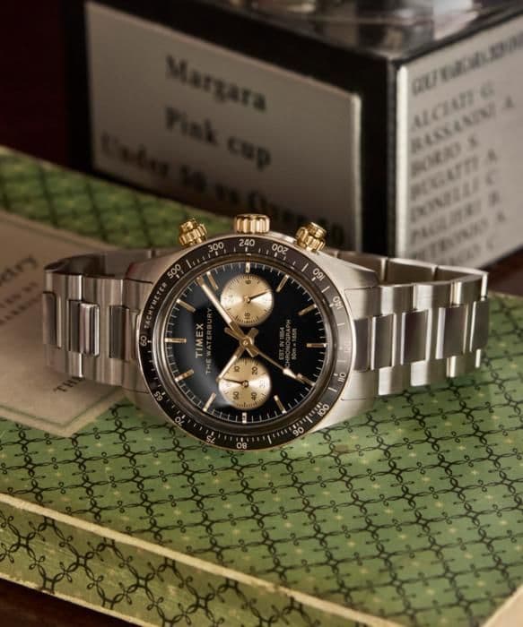 Herreur Timex TW2Y24000 - Rustfrit stål 39 mm, sort urskive, vandtæthed 5 ATM Pengar