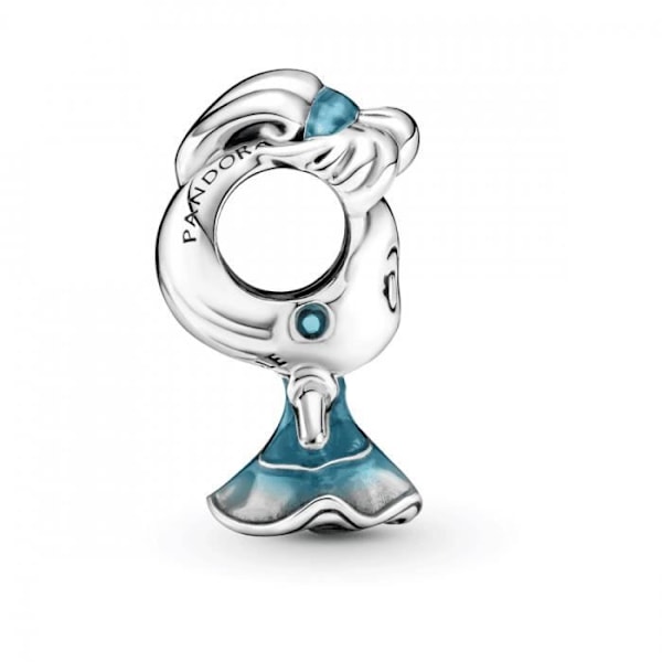 Charm - PANDORA - Disney Askepot - Sølv - Blå - Indgraverede ansigtstræk Blå