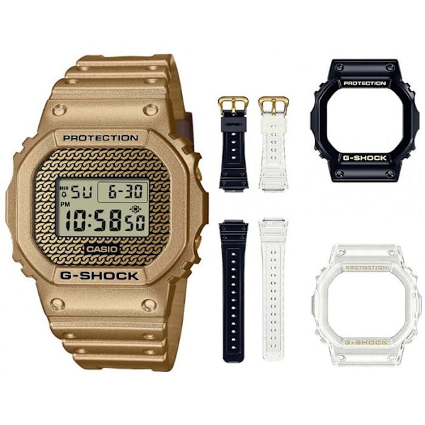 Casio Watch - Miehet - DWE-5600HG-1ER - Kultainen muovi - 20 bar - Kvartsi - Digitaalinen - Aikuisille gyllene