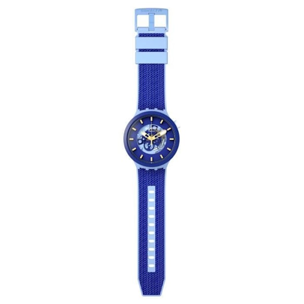 Klocka - Swatch - BOUNCING BLUE - 47mm - Silikon - Vattentålighet 10 Atm Pastellblå, Beige