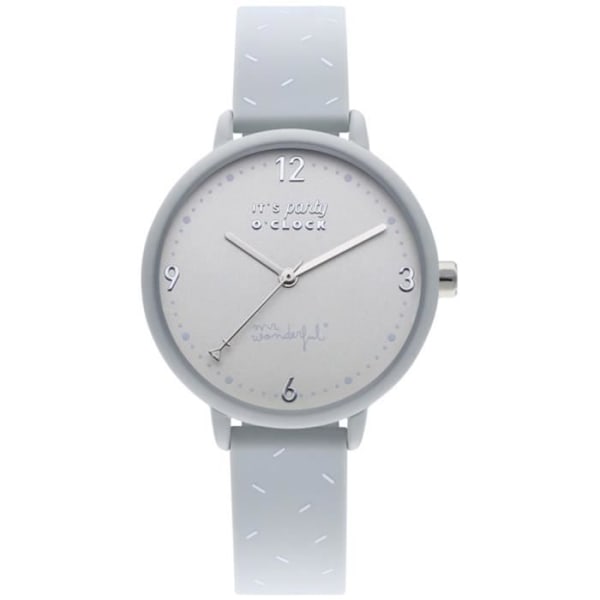 Klocka - MR WONDERFUL - HAPPY HOUR WR30400 - Kvarts - Analog - Silikon Grå