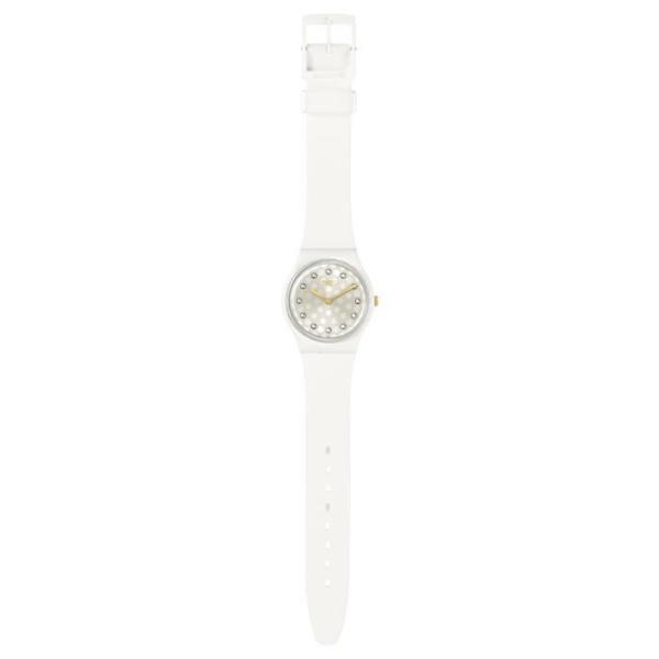 Ur - SWATCH - SPARKLE SHINE - 34mm - Silikone - Vandtæthed 3 ATM Vitt guld
