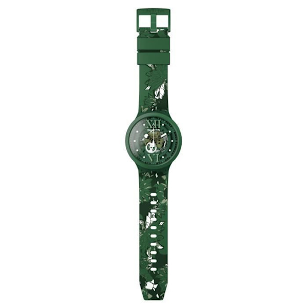 Klocka - SWATCH - CAMOFLOWER GREEN - 47mm - Silikon - Analog - Blandat Grön