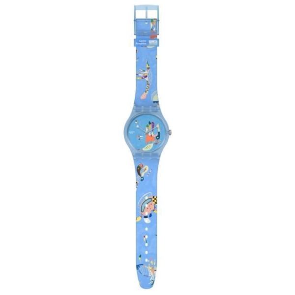 Swatch Blue Sky klocka av Wassily Kandinsky - Herr - Silikon / plast - Blå Kvartsrörelse