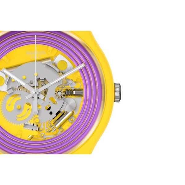 Ur - SWATCH - PURPLE RINGS YELLOW - 41mm - Silikone - Vandtæthed 3 ATM Gul, lilla