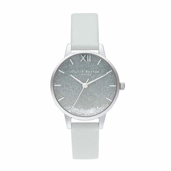 Klocka - Olivia Burton - OB16US27 - Analog - Kvarts - Grå Nylonarmband Grå, Blå, Silver