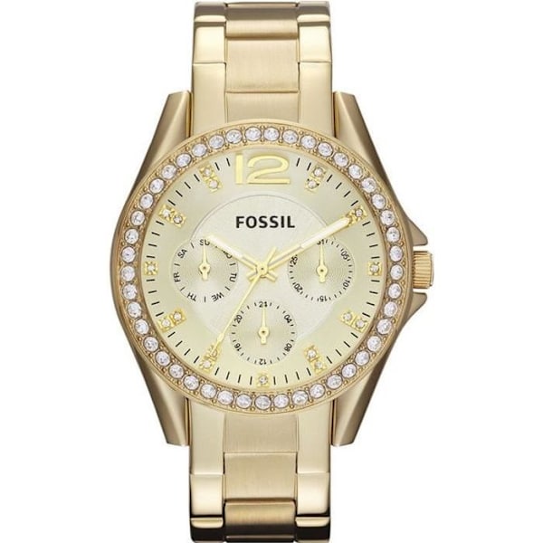 Damklocka - FOSSIL - RILEY ES3203 - Guld - Kvarts - Analog Gult guld