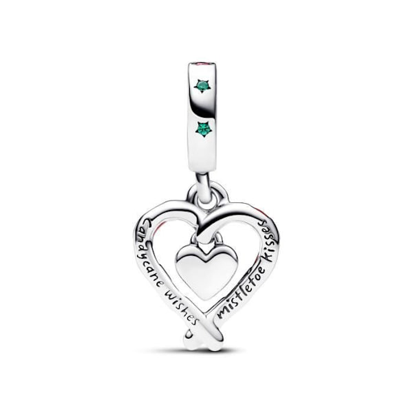 Charm vedhæng - PANDORA - Jul - Sterling sølv - Rød - Kvinde Röd